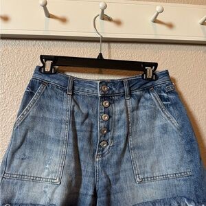 Free People Blue Jean Shorts